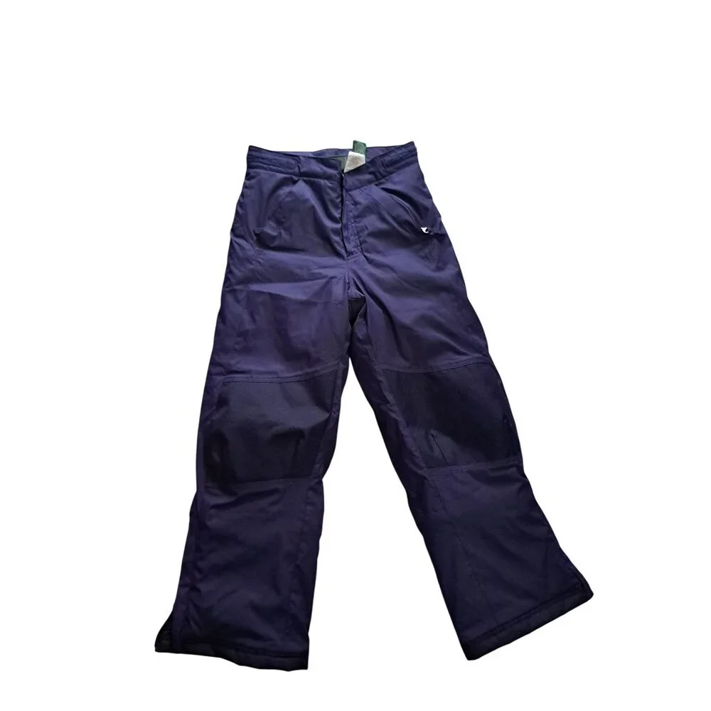 L.L. Bean Boys Size 8 Navy Blue Insulated Ski Snow Pants Polyester Nylon - Picture 1 of 10